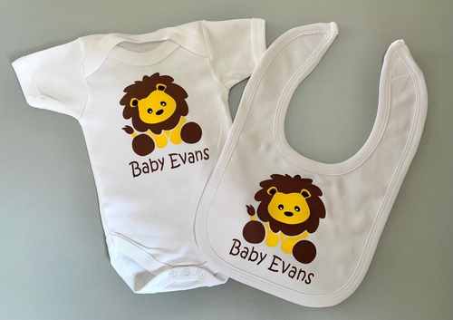 Personalised Lion Baby Gift Set