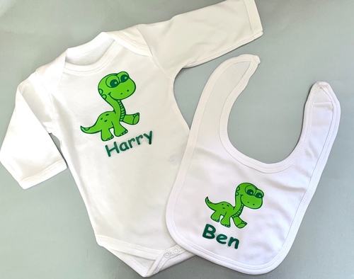 Personalised Dinosaur Baby Gift Set