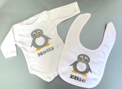 Personalised Penguin Baby Gift Set