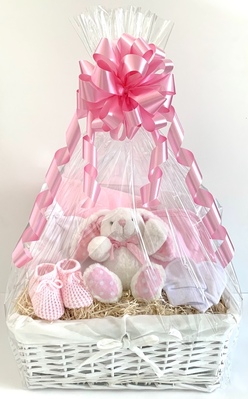 Bunny Baby Girl Gift Basket