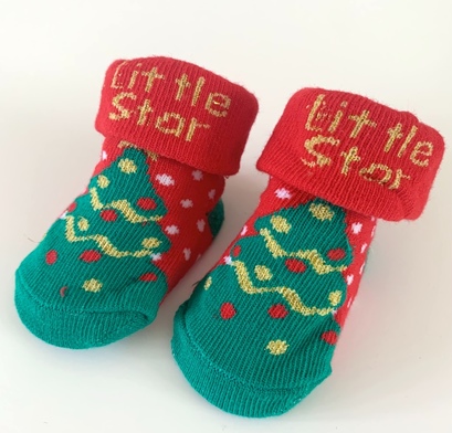 Christmas Tree Baby Socks - Little Star