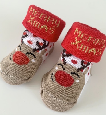 Christmas Reindeer Baby Socks