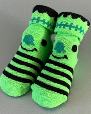 Frankenstein Halloween Baby Socks - 6-12 months