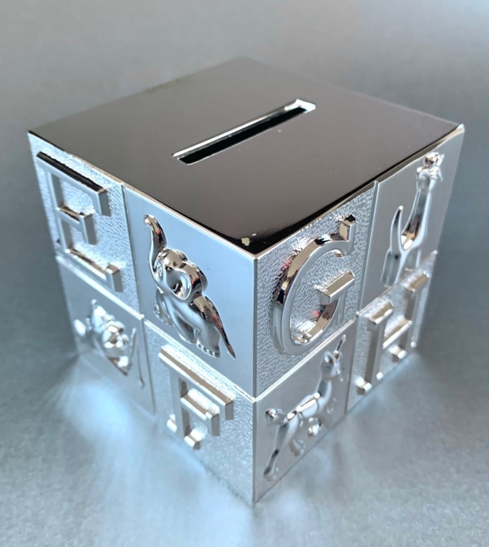 Silver Plated ABC Money Box