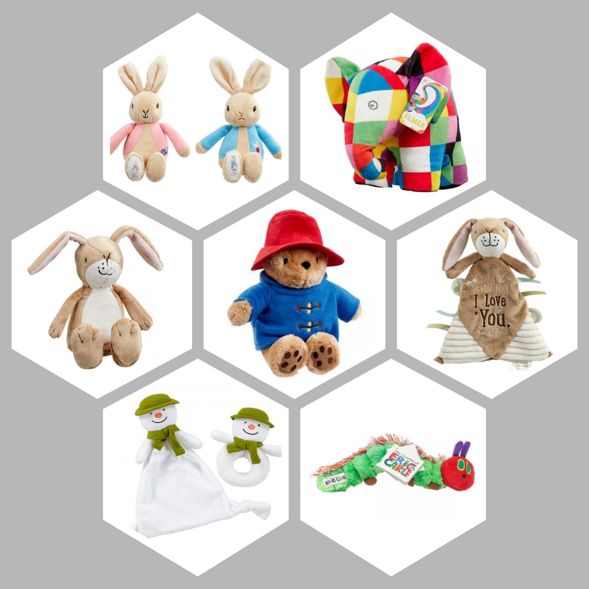Rainbow Designs character toys -  paddington pooh elmer