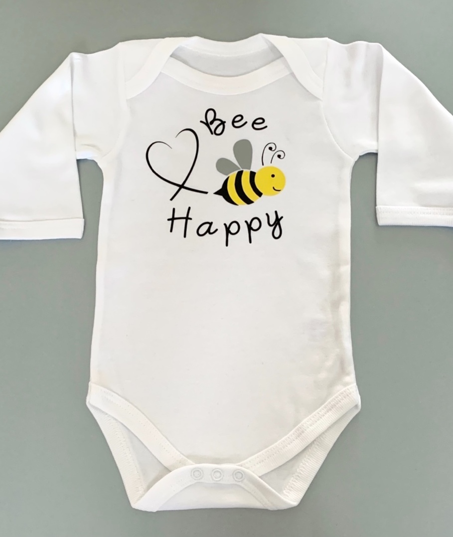 Bee Happy Baby Bodysuit Gift