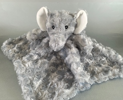 Elephant  Comforter - grey rose fur