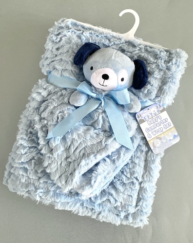 Blue Dog Comforter & Blanket Set