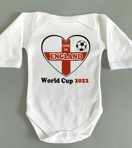 Come on England Football Bodysuit - Heart design