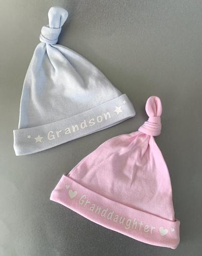 Grandson / Granddaughter Coloured Baby Hats