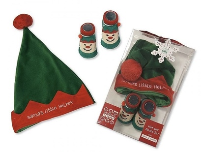 Elf Hat & Sock Gift Set