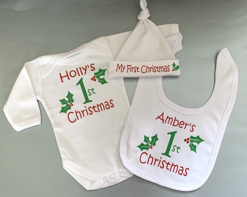 Personalised Holly Baby Gift Set