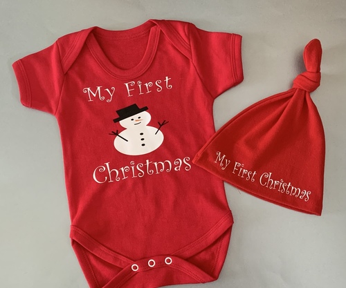 My First Christmas Snowman Baby Gift Set