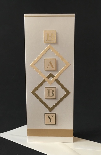 Pearlescent Cream BABY Card T-04
