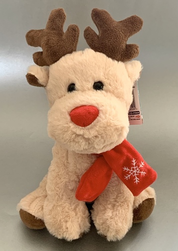 Plush Reindeer Soft Toy - Beige