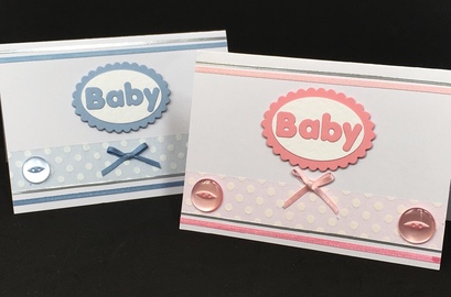 Baby Buttons Greeting Card A6-14P/B