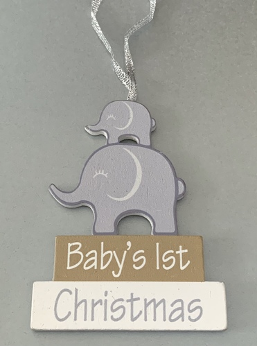 Baby’s 1st Christmas Elephant Decoration