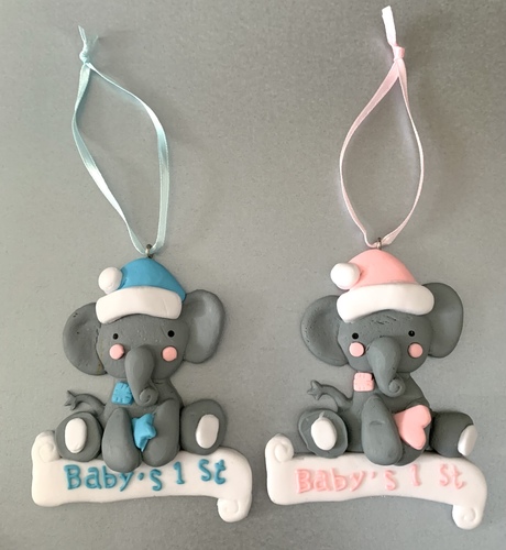 Baby’s 1st  Elephant Decoration