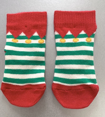 Festive Christmas Baby Socks -Elf