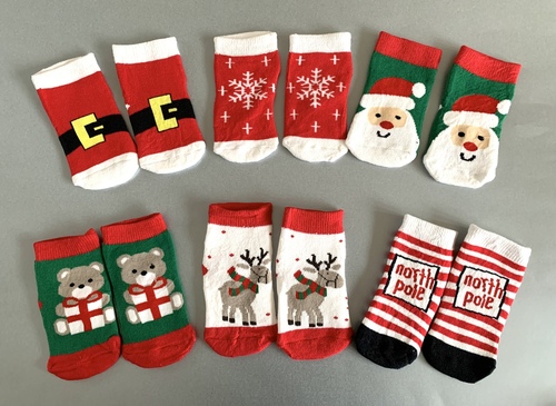 Festive Toddler Christmas Socks - 12-24 months