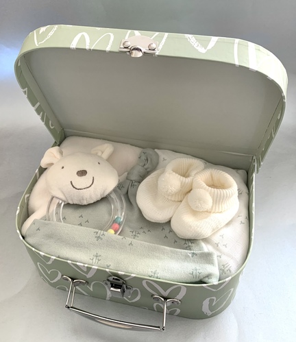 Sage Green Baby Suitcase Gift - Medium A