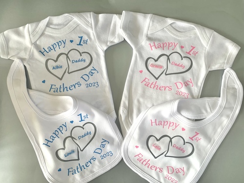 Happy Fathers Day 2023 Personalised Baby Gift Set