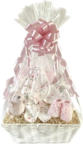 Floral Hedgehog Baby Gift Basket