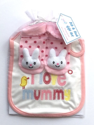I love Mummy Bib & Sock Gift Set