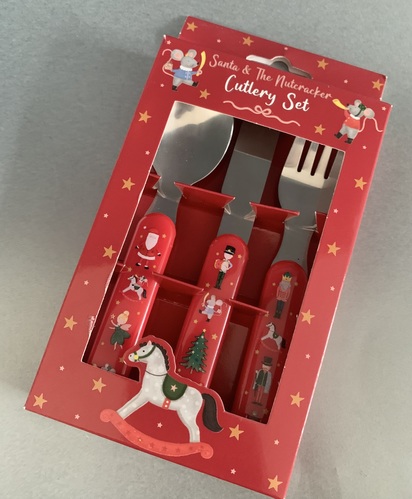 Santa and The Nutcracker Christmas Cutlery Set