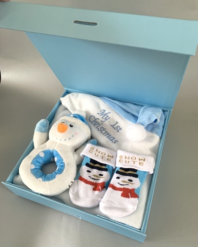 Blue Snowman Gift Box