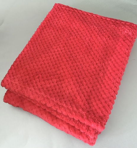 Red Waffle Baby Blanket