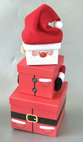 NEW Stacking Santa Gift Boxes - Empty