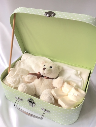 Large Neutral Baby Suitcase Gift