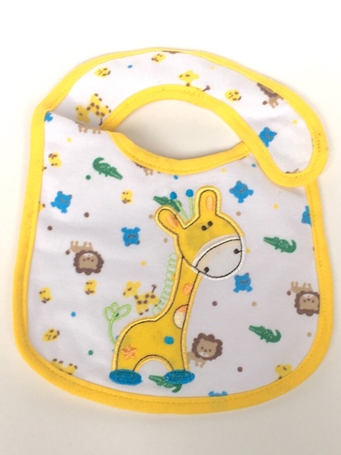 Yellow Giraffe Waterproof Baby Bib