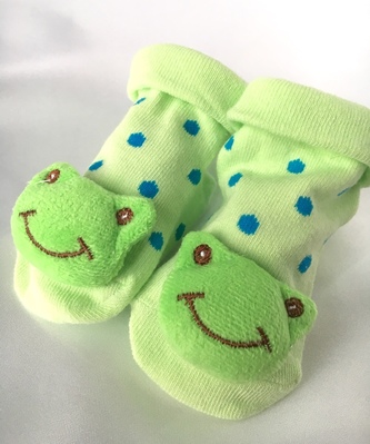 Green Frog Novelty Baby Socks