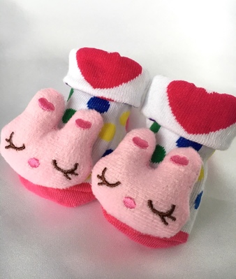 Heart Bunny Novelty Baby Socks