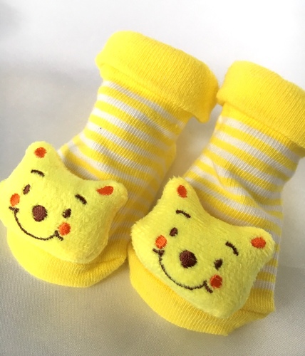 Yellow Bear Novelty Baby Socks