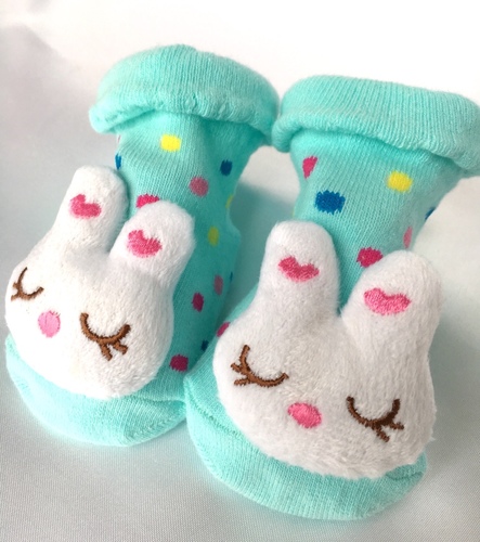 Aqua Rabbit Novelty Baby Socks