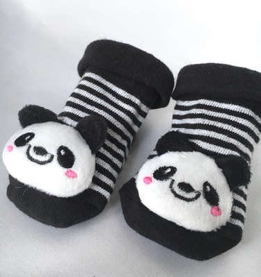 Black Panda Novelty Baby Socks