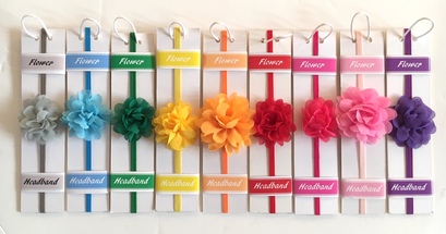 Baby Flower Headbands - Bright Colours