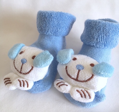 Blue Dog Novelty Baby Socks