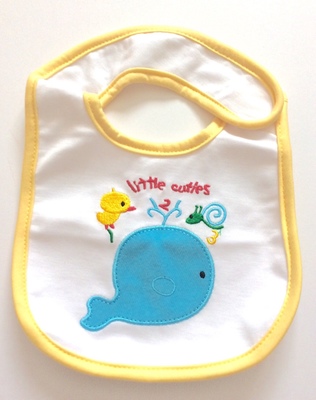 Little Cuties Whale Waterproof Baby Bib