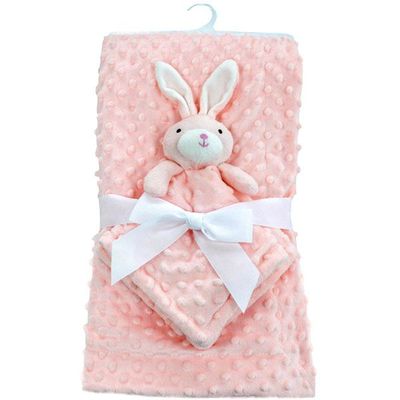 Pink Rabbit Comforter & Blanket Set
