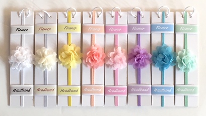 Baby Flower Headbands - Pastel  Colours