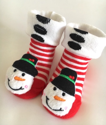 Snowman Rattle - Christmas Baby Socks