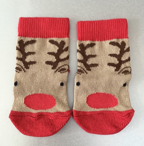 Festive Christmas Baby Socks -Reindeer