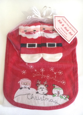 Christmas Bib & Sock Gift Set