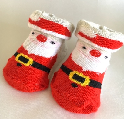 Boxed Santa Baby Socks - outfit