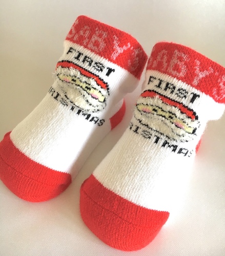 Boxed First Christmas Baby Socks