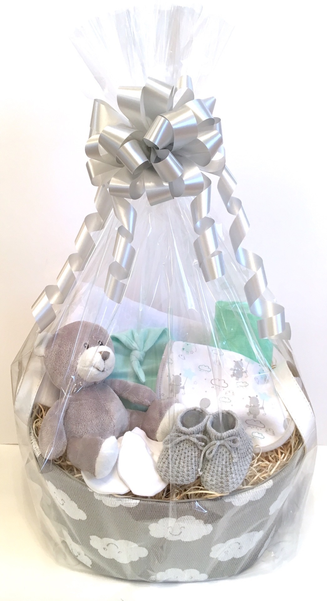 Neutral baby gift basket bedford gifts